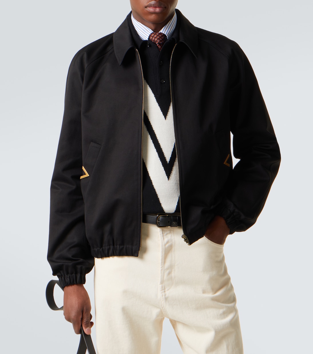 VGold cotton blouson jacket | Valentino