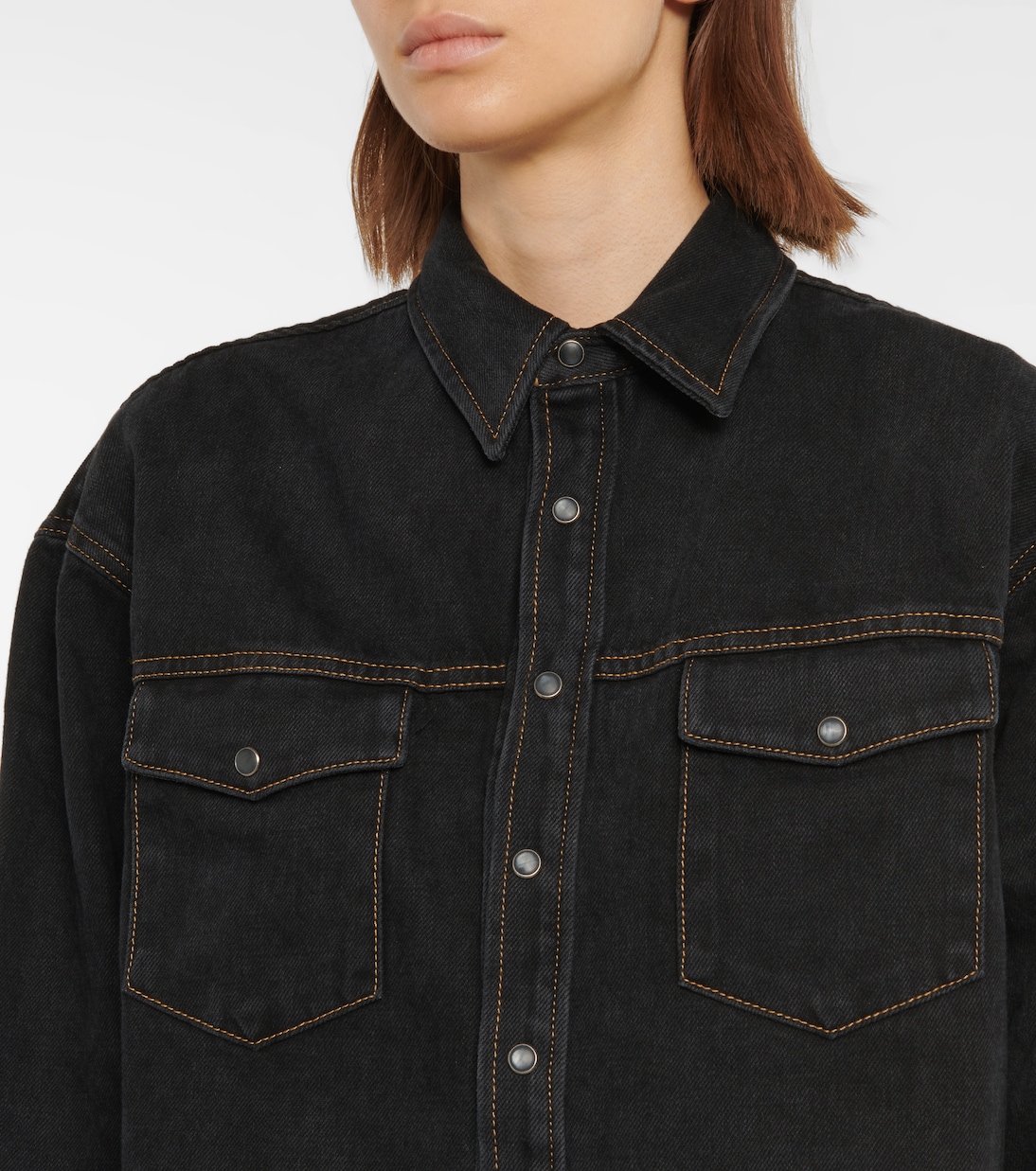 Denim overshirt | Wardrobe.NYC