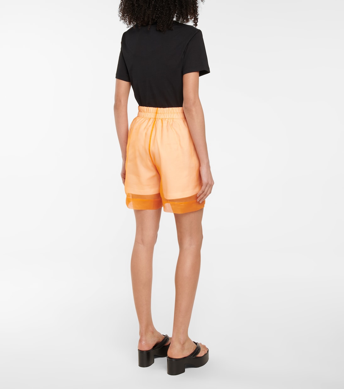 Shorts in organza di seta e cotone | Dries Van Noten