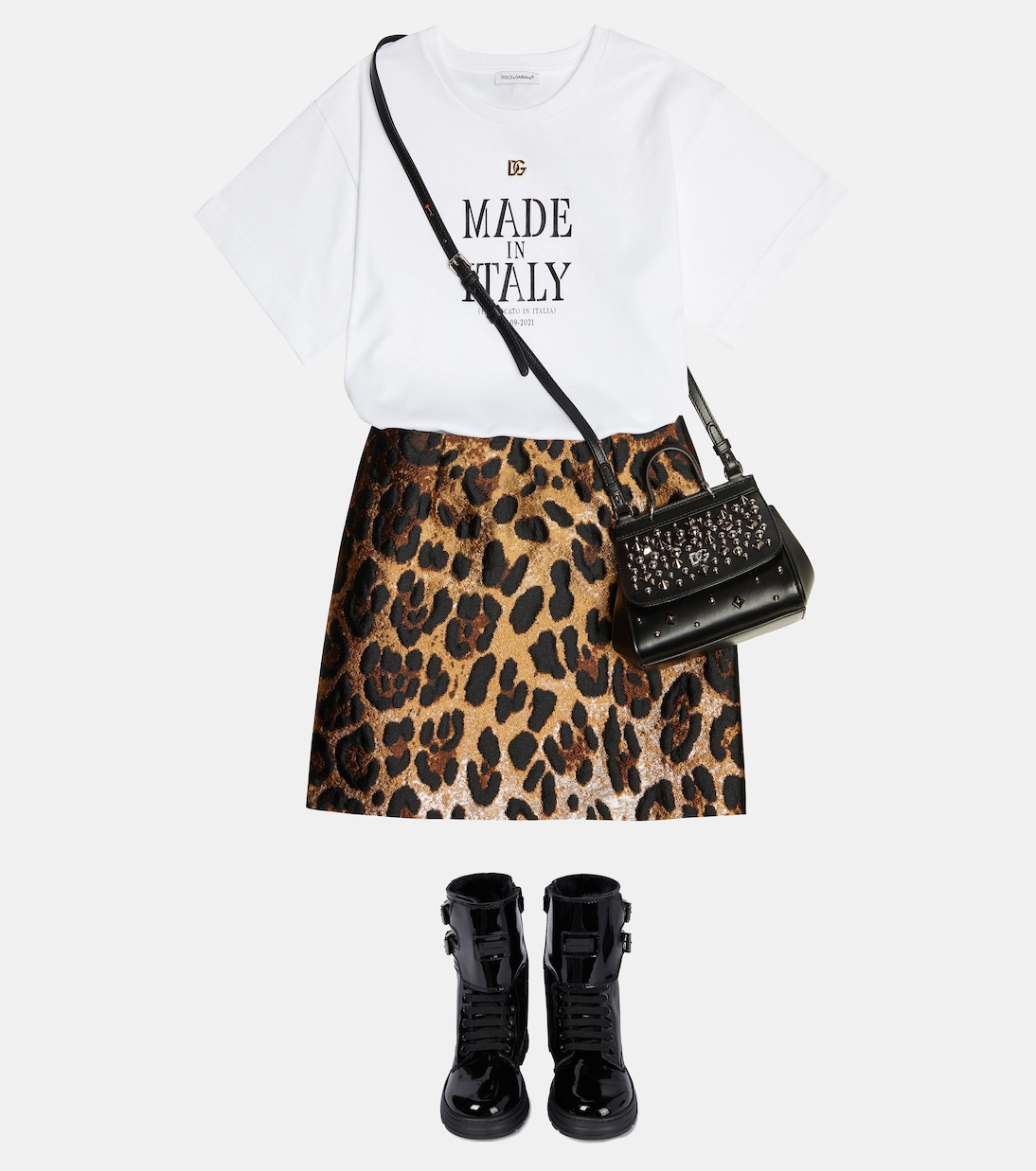 Botas de combate de charol | Dolce&Gabbana Kids