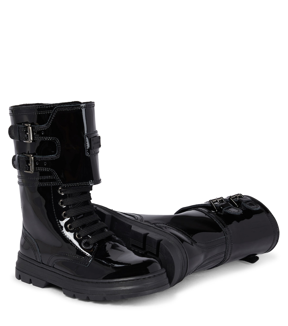 Botas de combate de charol | Dolce&Gabbana Kids