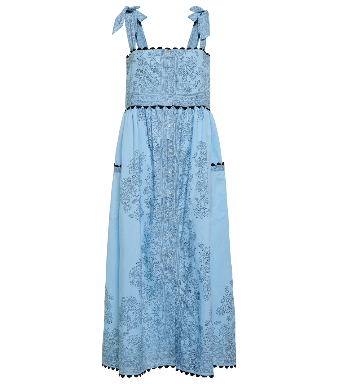 Bedrucktes Midikleid aus Baumwolle | Juliet Dunn