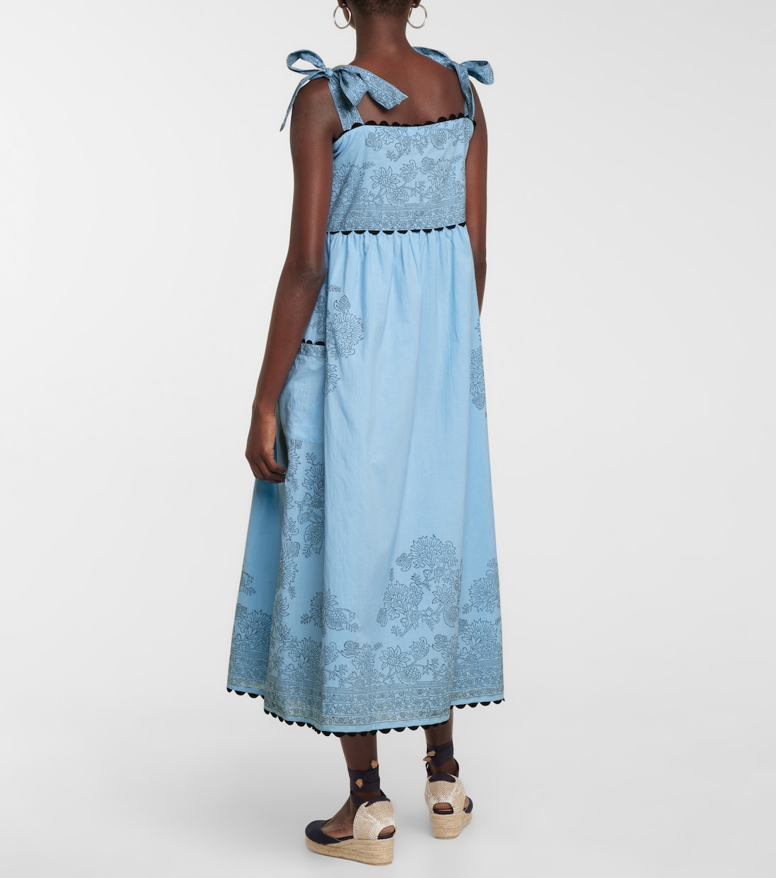Bedrucktes Midikleid aus Baumwolle | Juliet Dunn