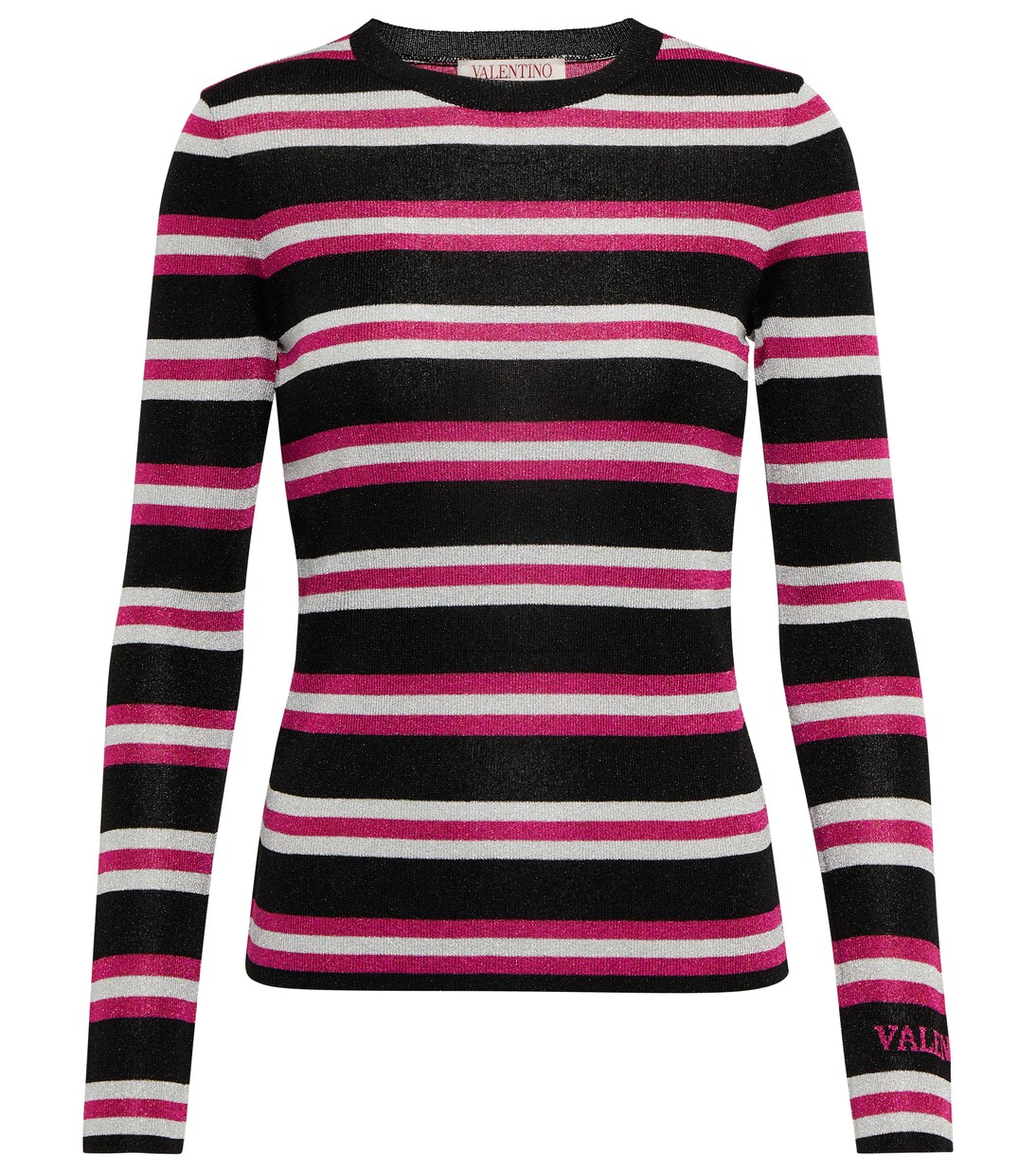Lurex® striped jacquard sweater | Valentino