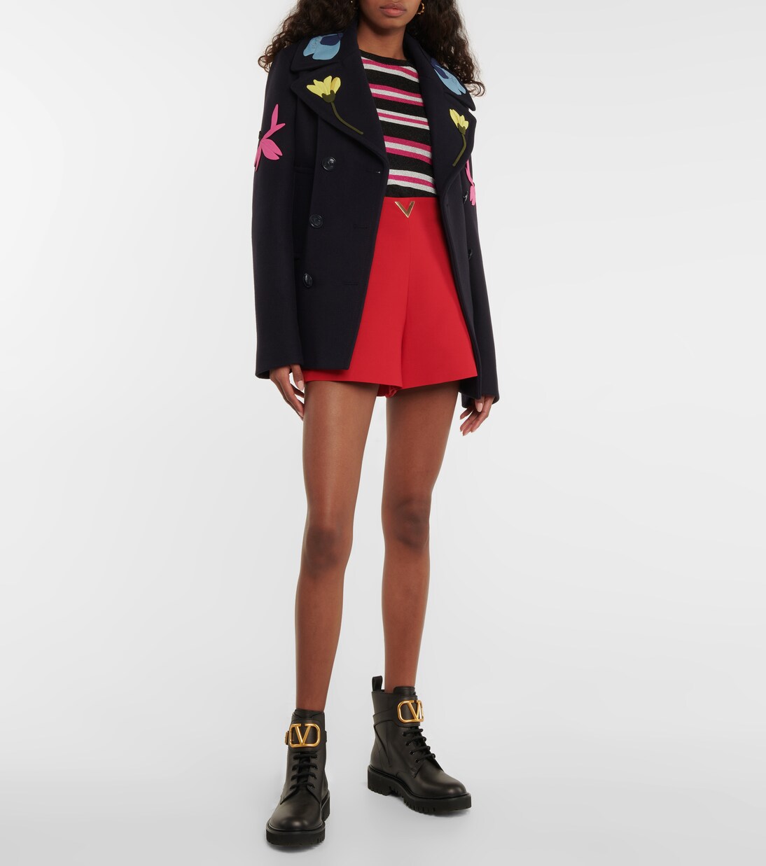 Lurex® striped jacquard sweater | Valentino