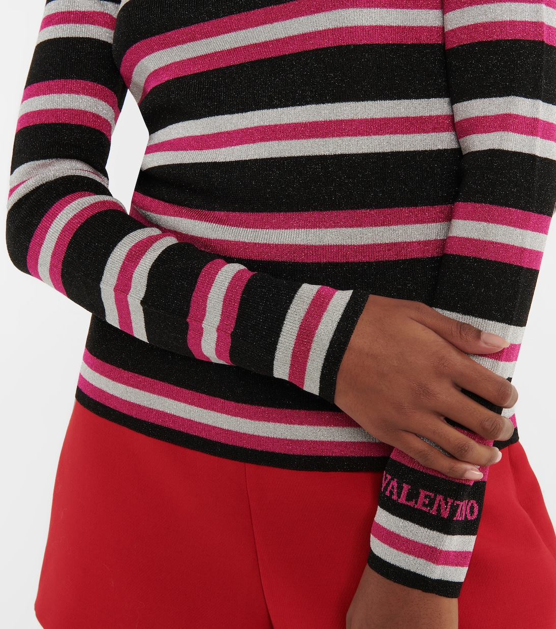 Lurex® striped jacquard sweater | Valentino