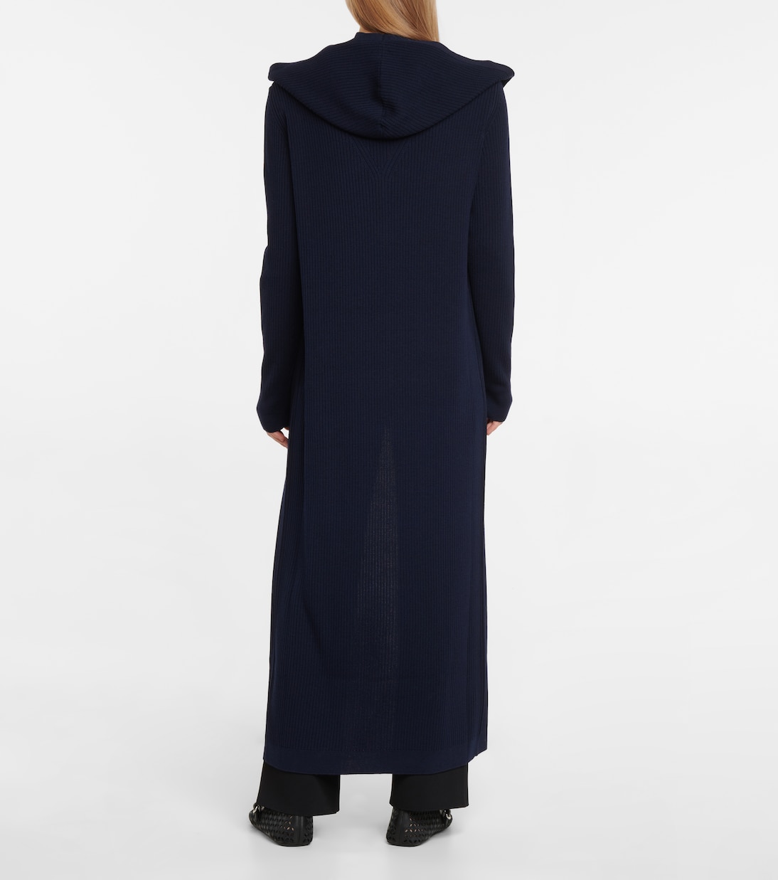 Cardigan in misto lana con cappuccio | Alaïa