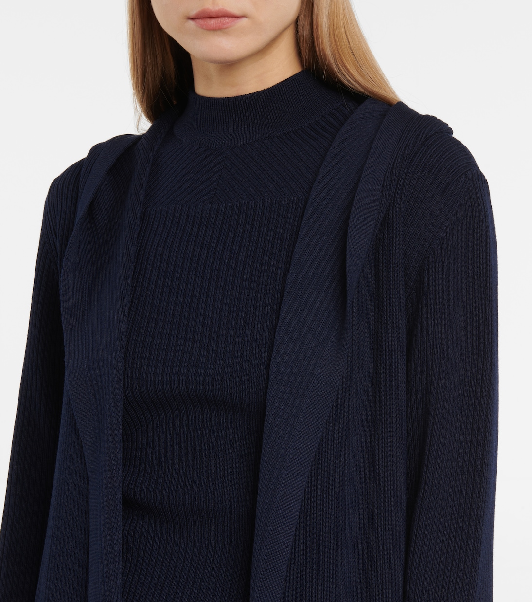 Cardigan in misto lana con cappuccio | Alaïa
