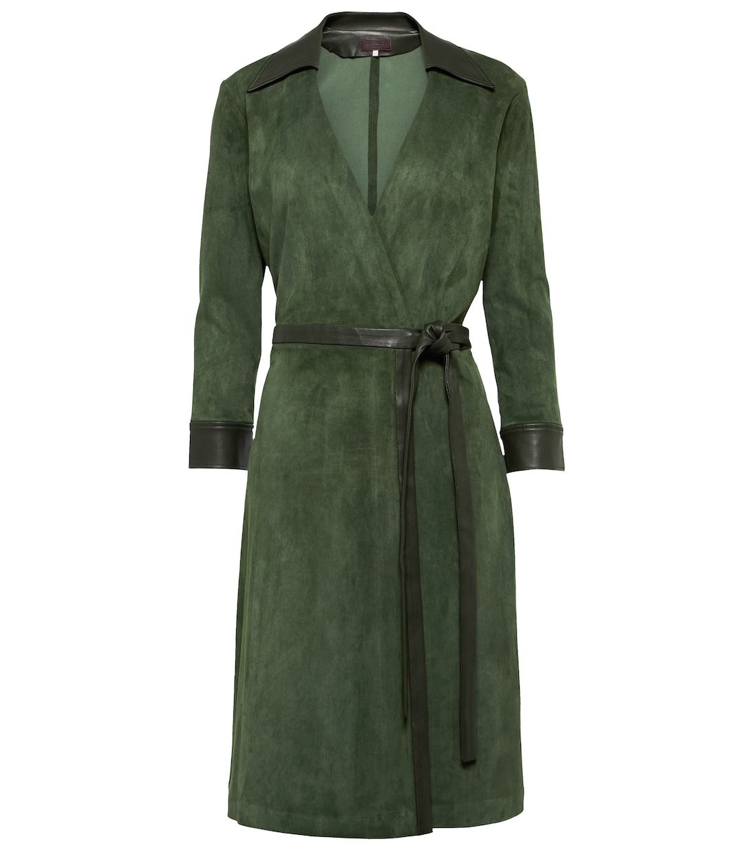 Ross suede wrap midi dress | Stouls