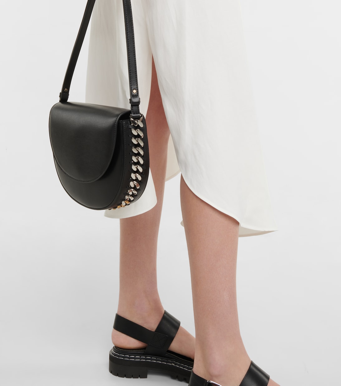 Piped asymmetric midi dress | Stella McCartney