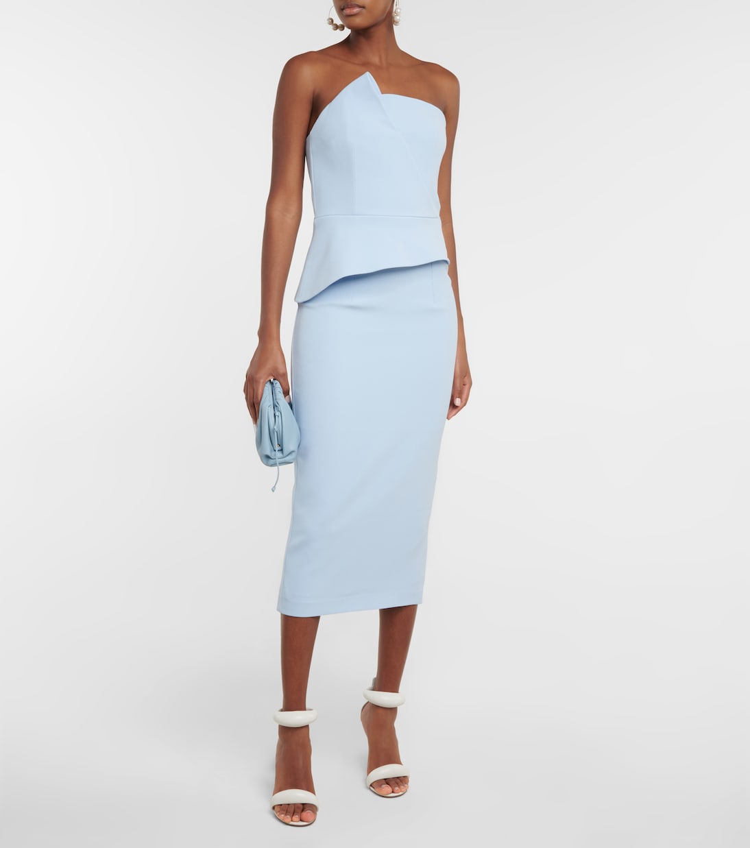 Delani peplum midi dress | Safiyaa