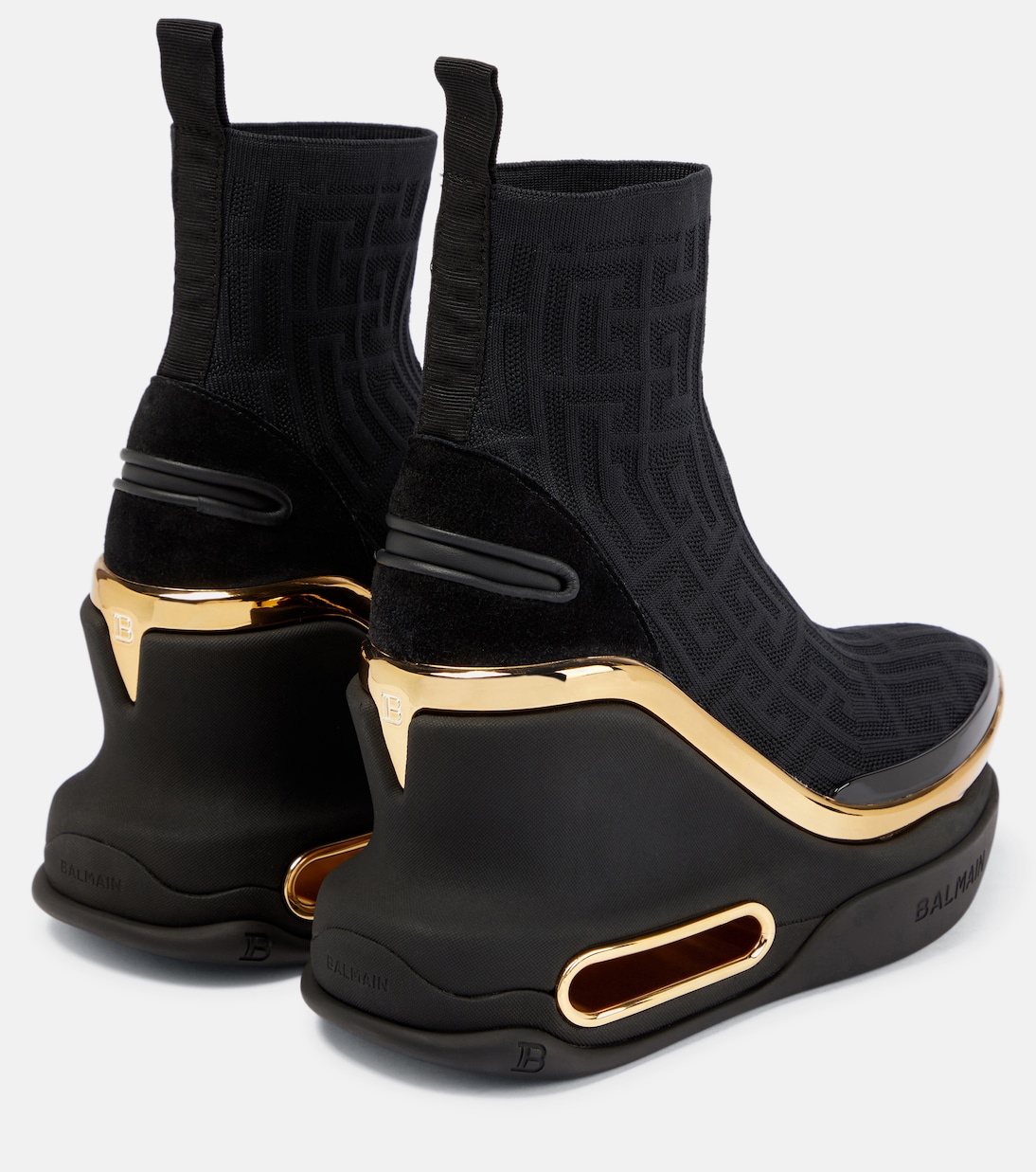 Baskets B Bold compensees en noir Balmain Mytheresa