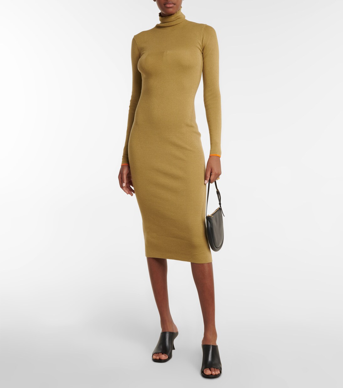 Rollkragenkleid aus Rippstrick Fortis | Live The Process