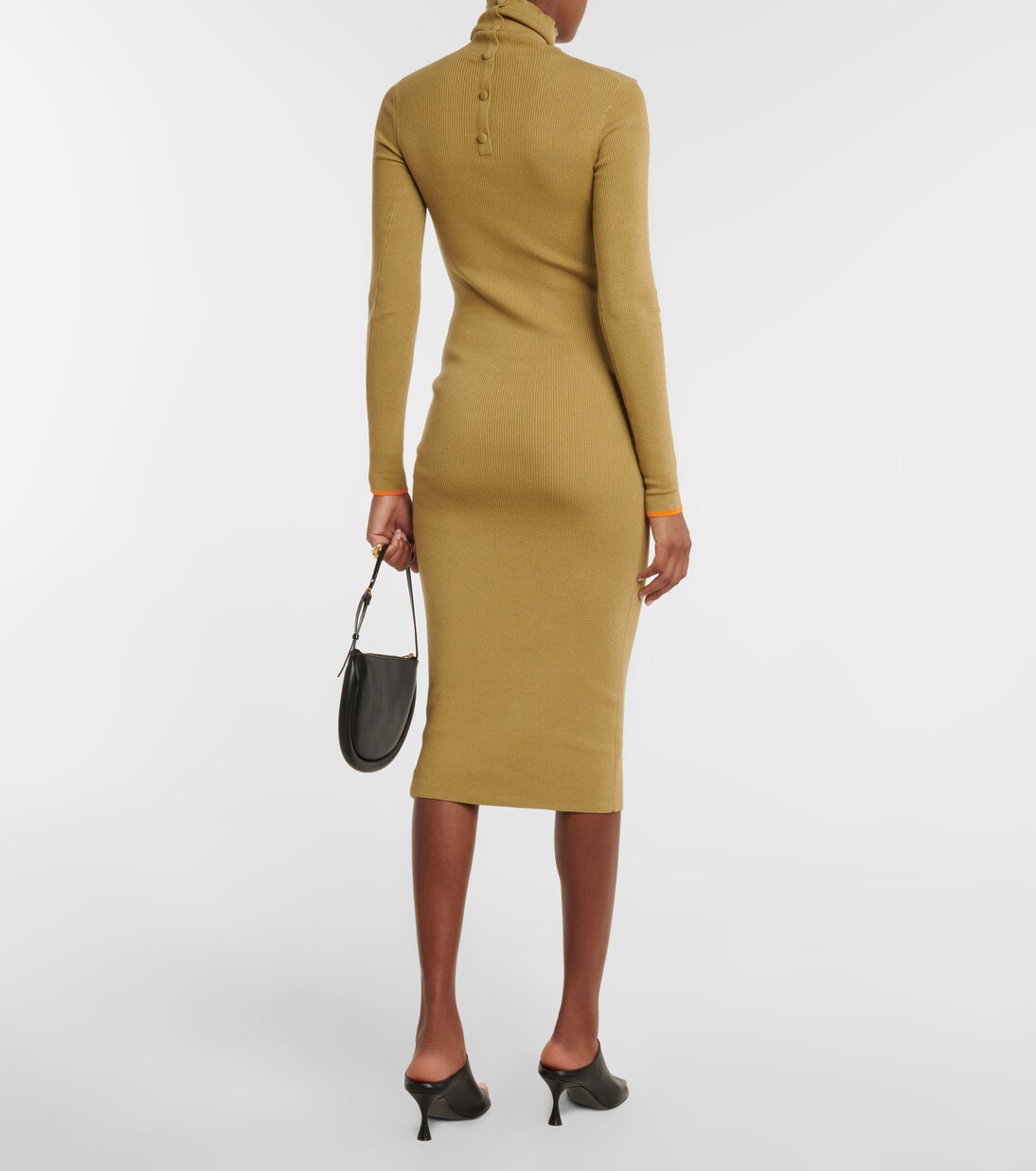 Rollkragenkleid aus Rippstrick Fortis | Live The Process