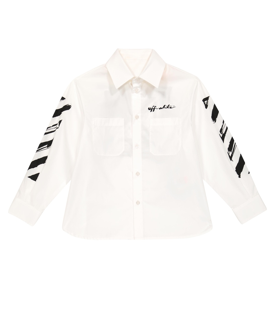 Camisa en popelín de algodón estampada | Off-White Kids