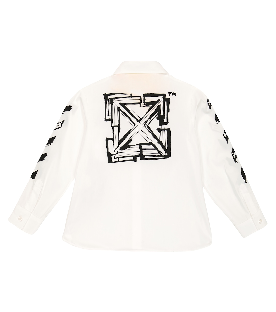 Camisa en popelín de algodón estampada | Off-White Kids