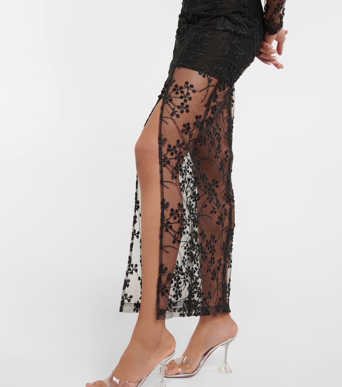 Midikleid aus Mesh | Rotate
