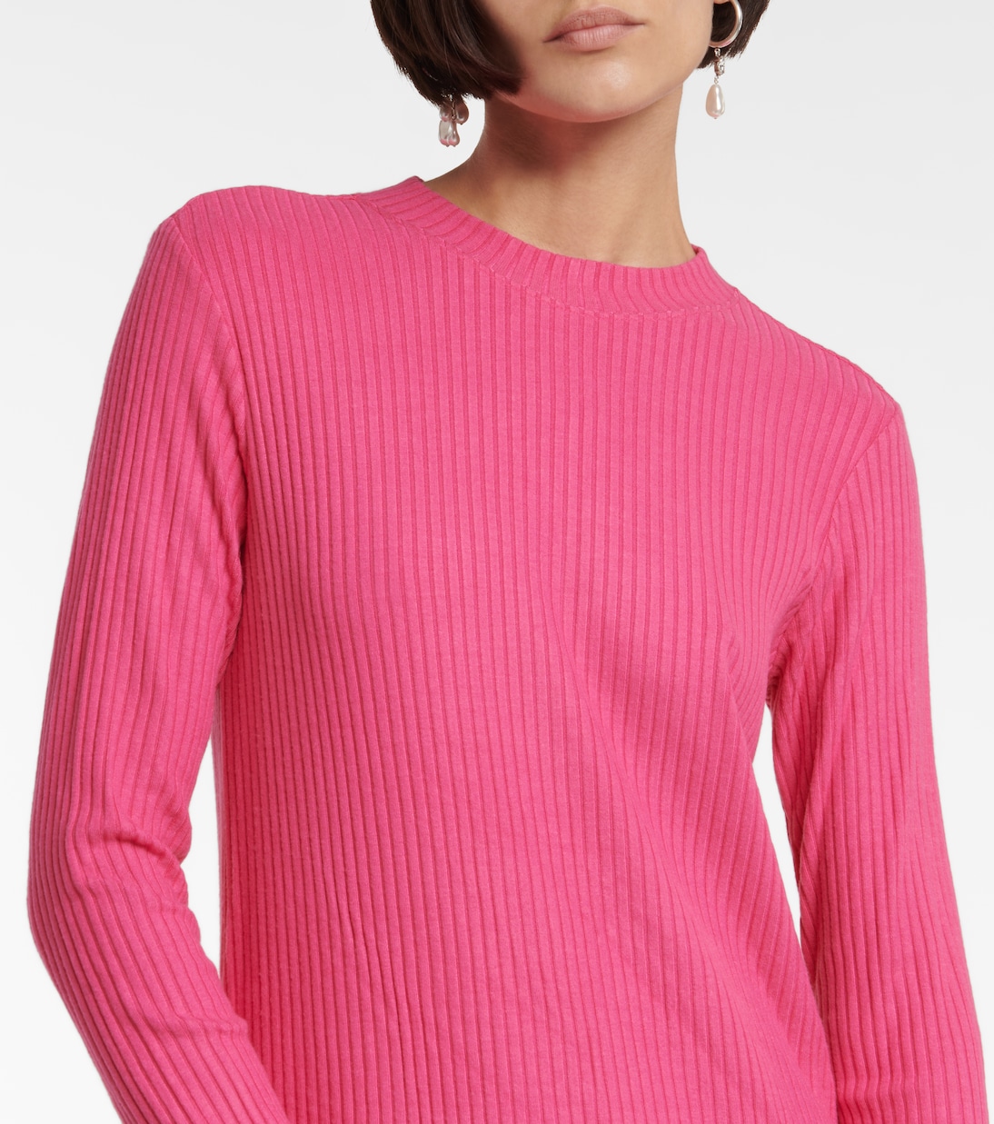 Ember ribbed-knit midi dress | Velvet