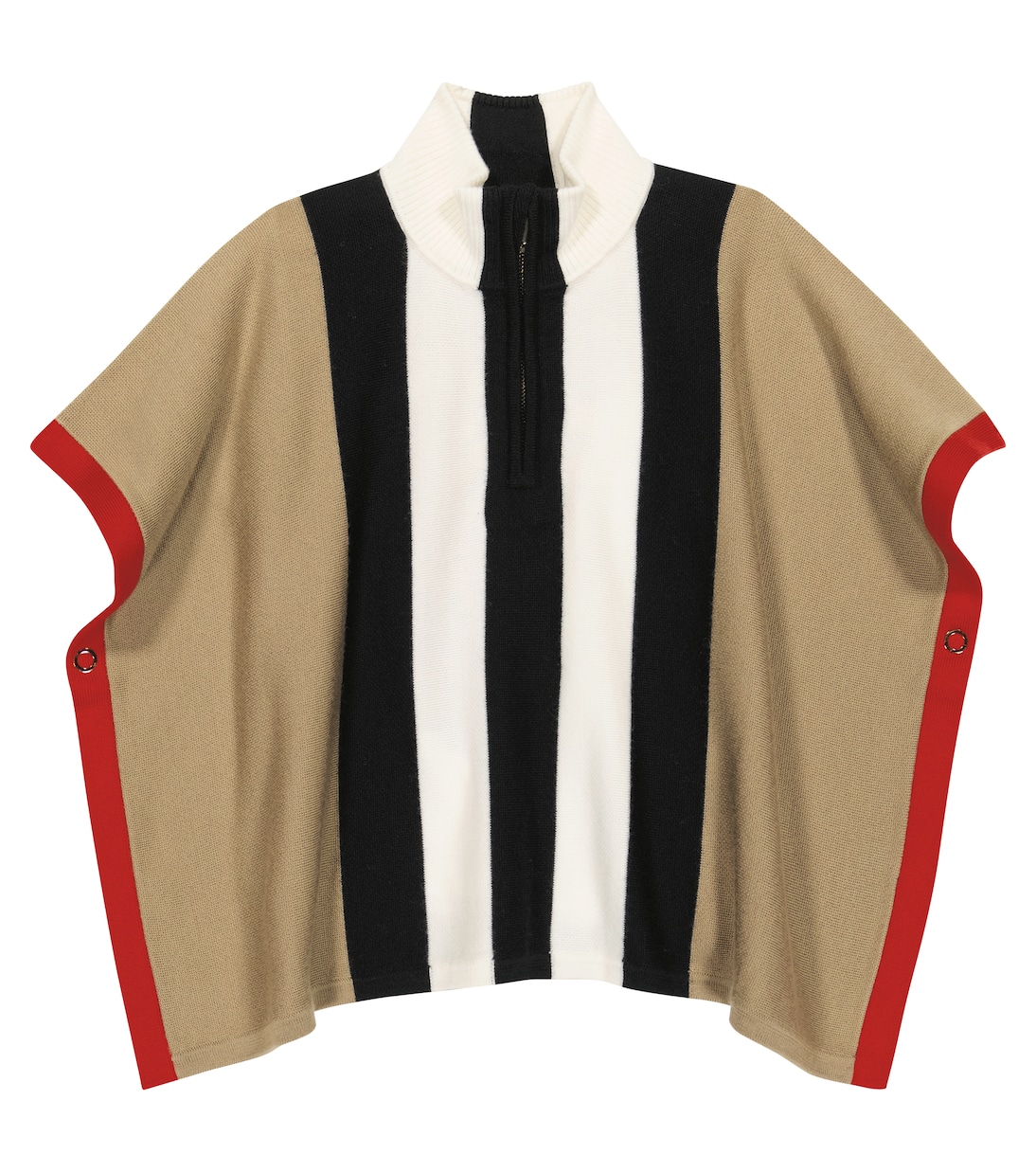 Poncho en mezcla de lana a rayas | Burberry Kids