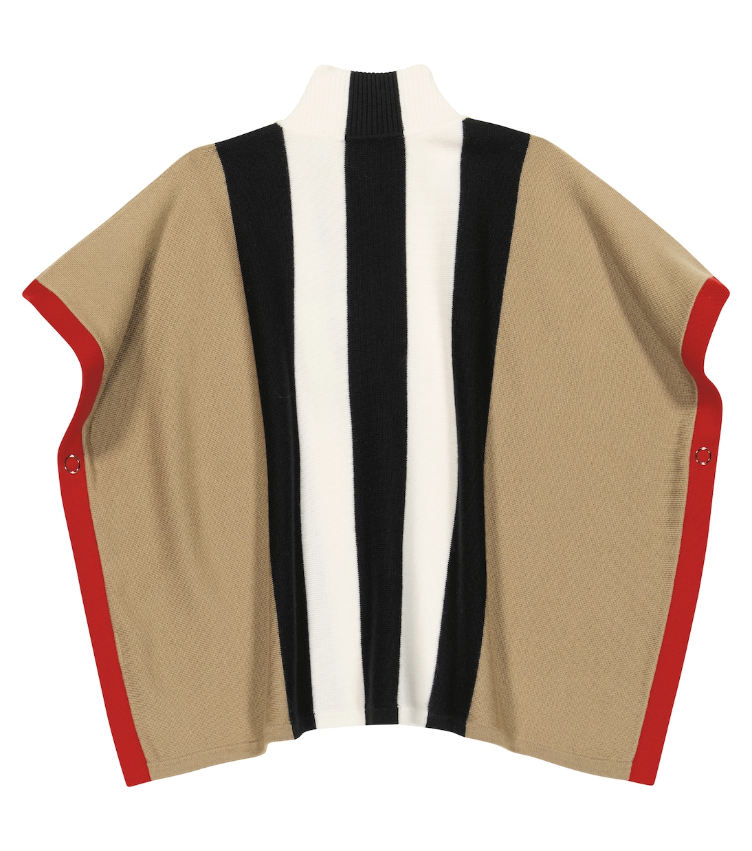 Poncho en mezcla de lana a rayas | Burberry Kids