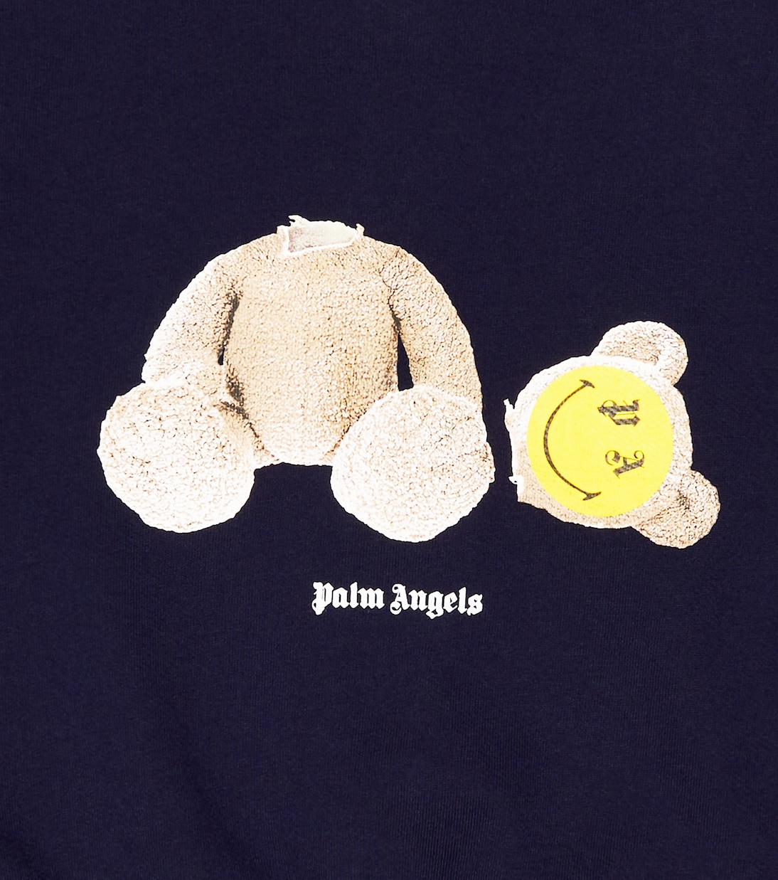 Smiley logo cotton hoodie | Palm Angels Kids