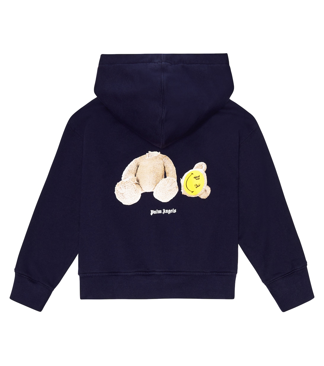 Smiley logo cotton hoodie | Palm Angels Kids