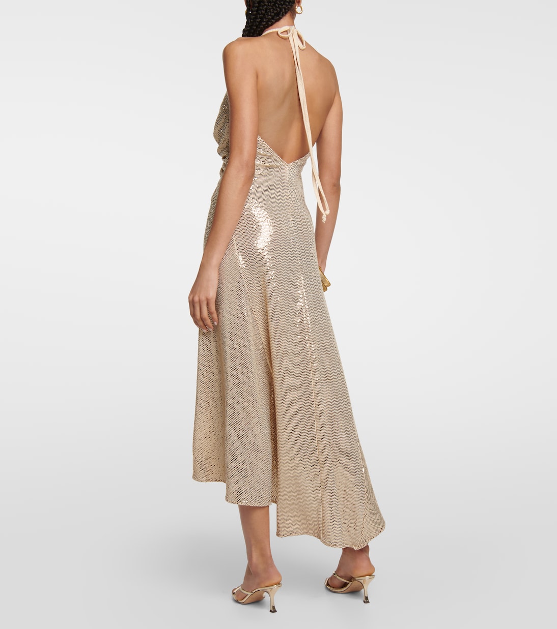 Sequined gathered midi dress | Dodo Bar Or