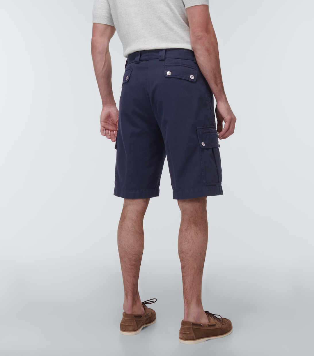Shorts cargo en gabardina de algodón | Brunello Cucinelli