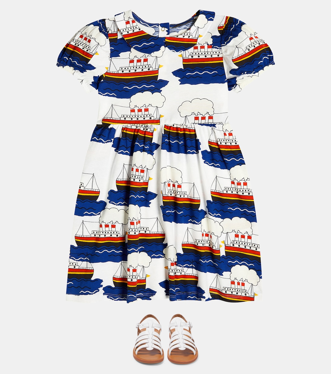 Vestido de algodón estampado | Mini Rodini
