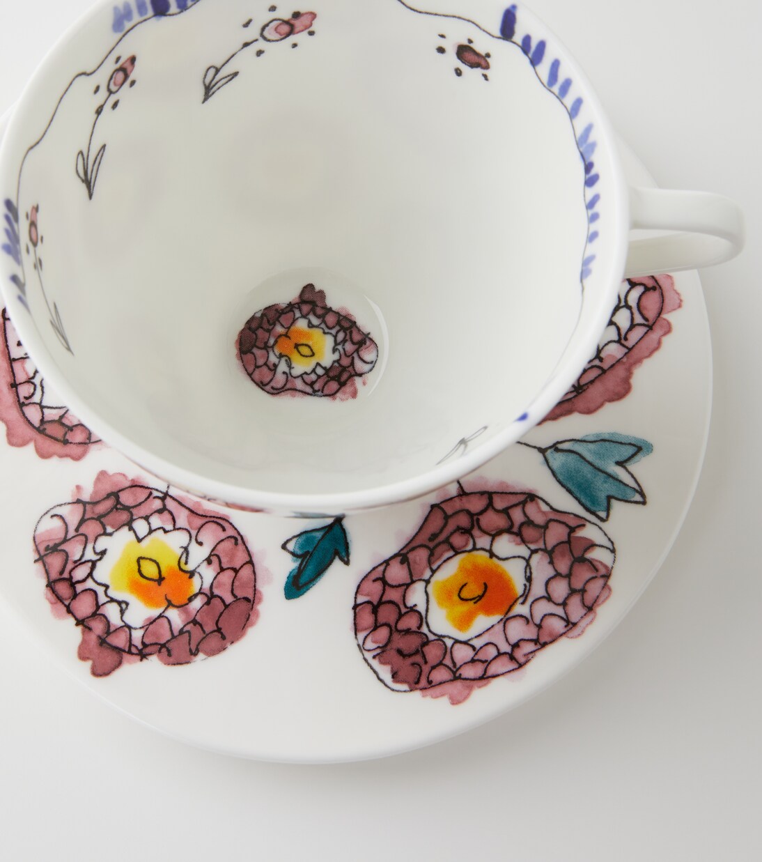 x Marni Anemone Milk set of 2 cappuccino cups and saucers | Serax