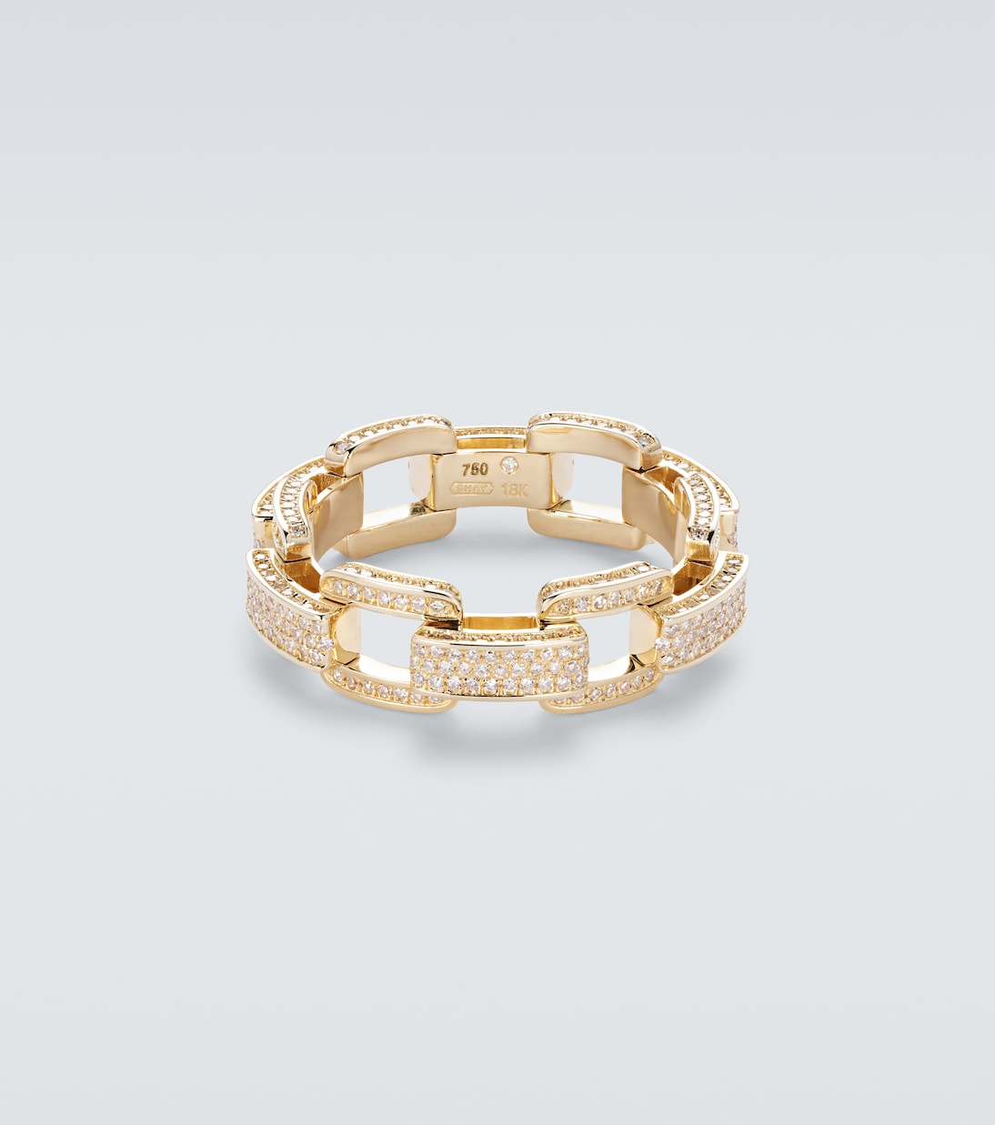 Ring Deco Link aus 18kt Gelbgold mit Diamanten | Shay Jewelry