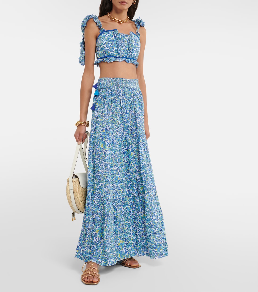Ariane floral crop top | Poupette St Barth