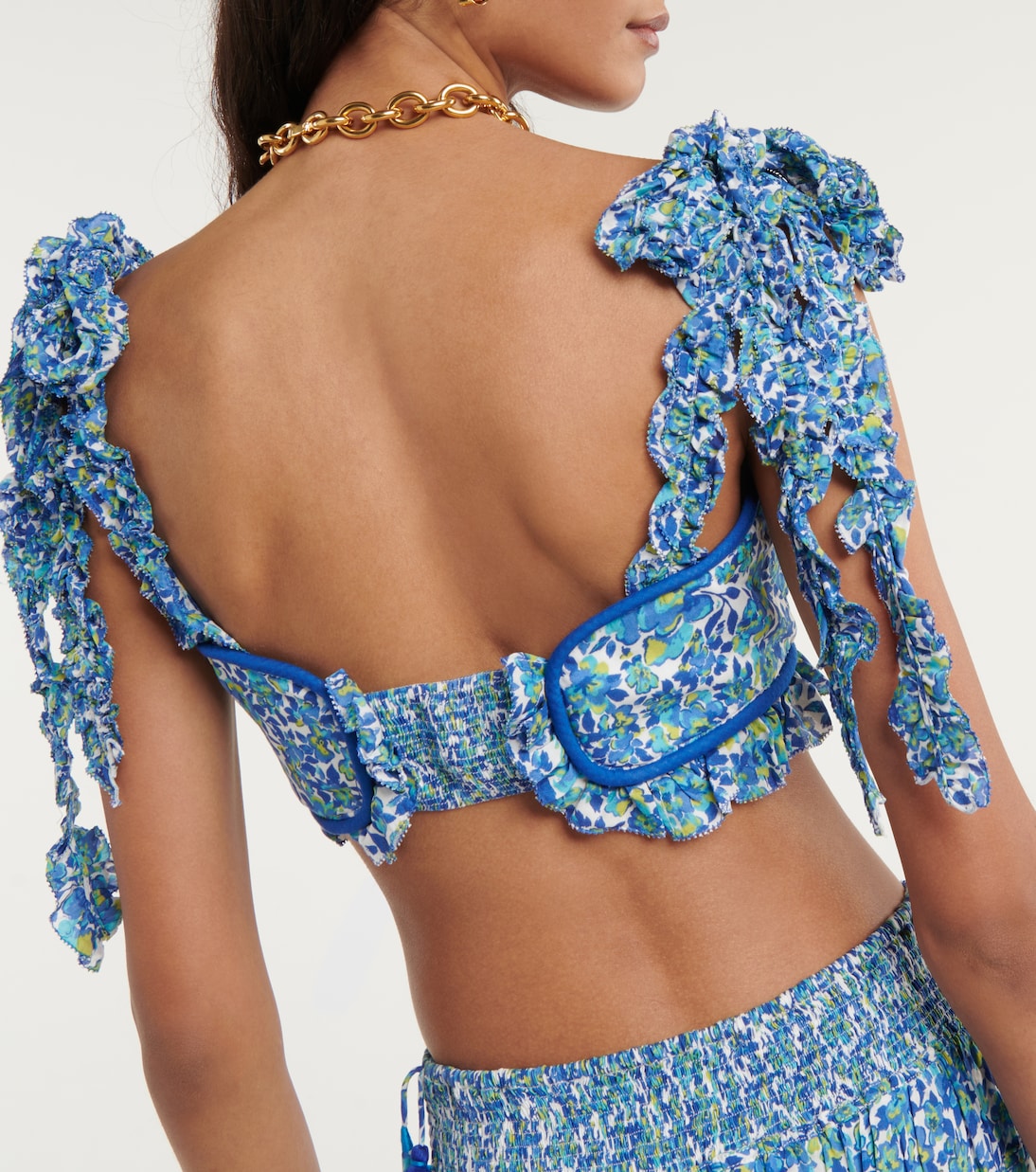 Ariane floral crop top | Poupette St Barth