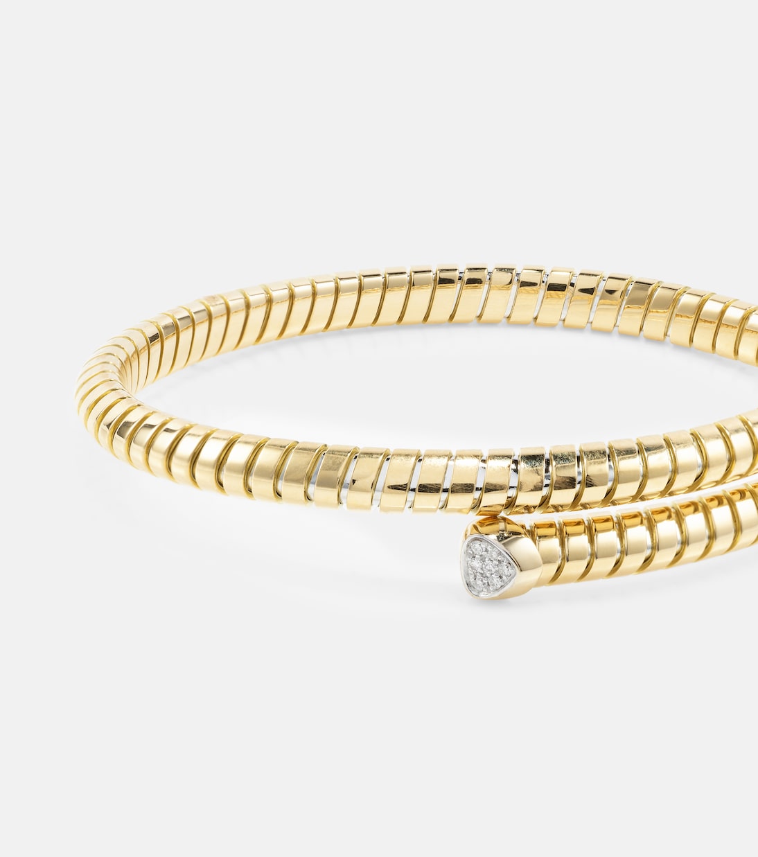 Bracciale in oro giallo 18kt MARINA B Trisolina con diamanti, design moderno per giovani