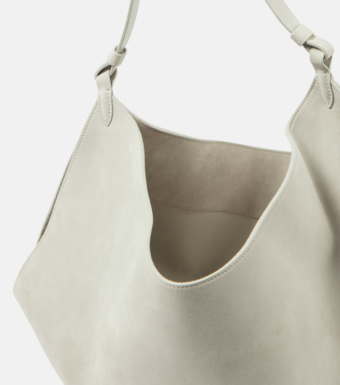 Borsa a spalla Lotus Medium in suede | Khaite