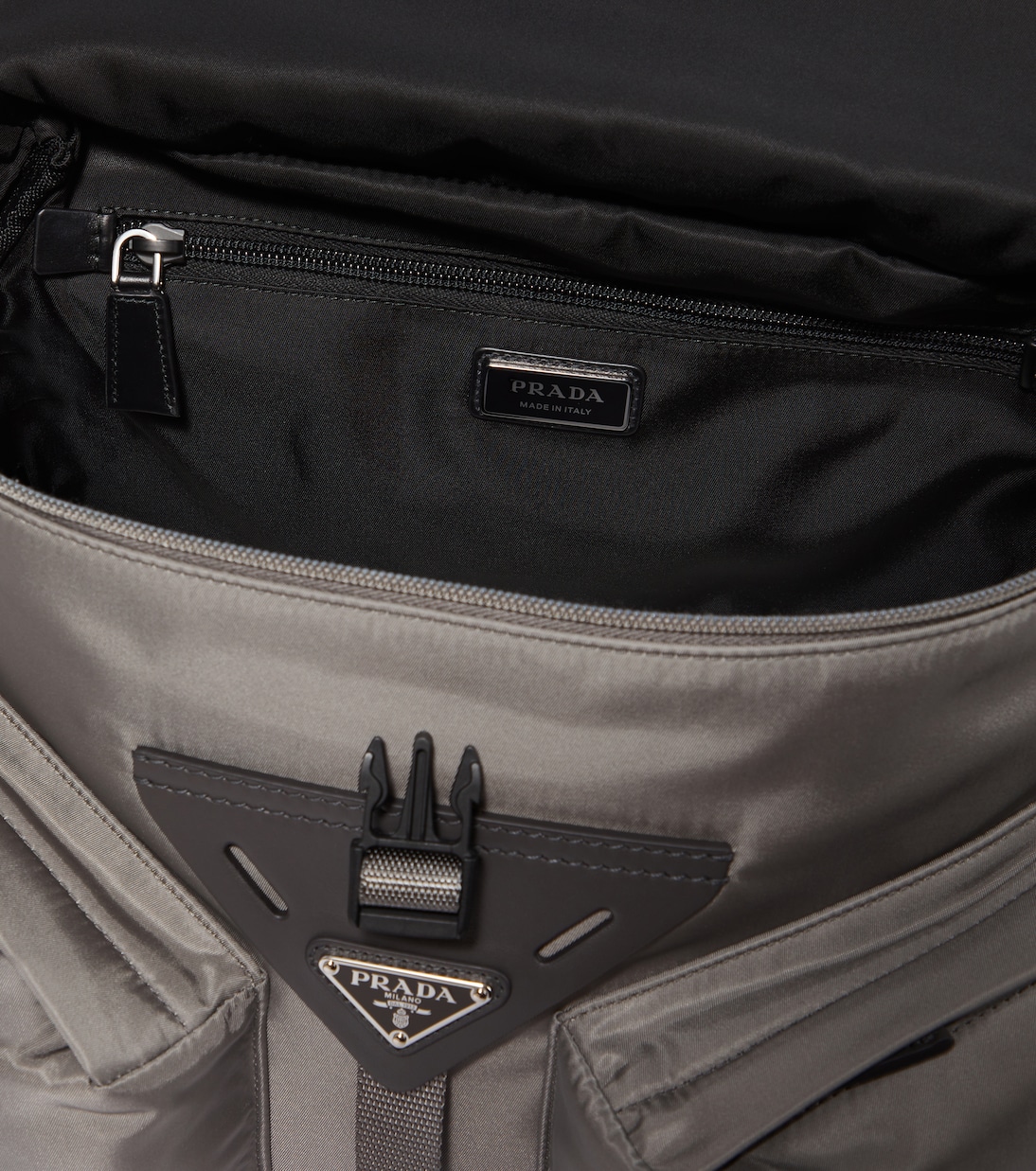 Messenger Bag aus Re-Nylon mit Leder | Prada