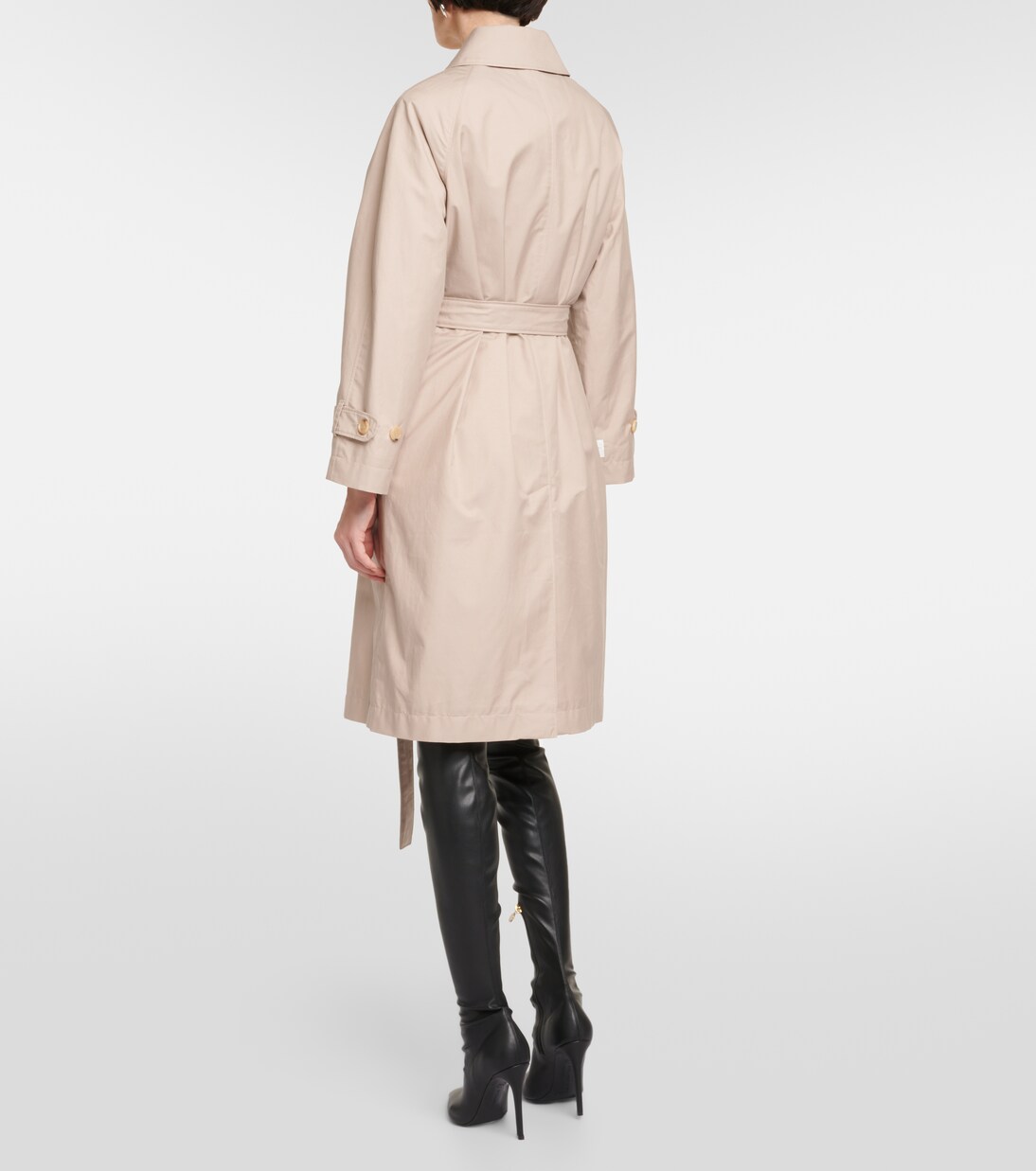 The Cube cotton-blend twill trench coat in brown - Max Mara