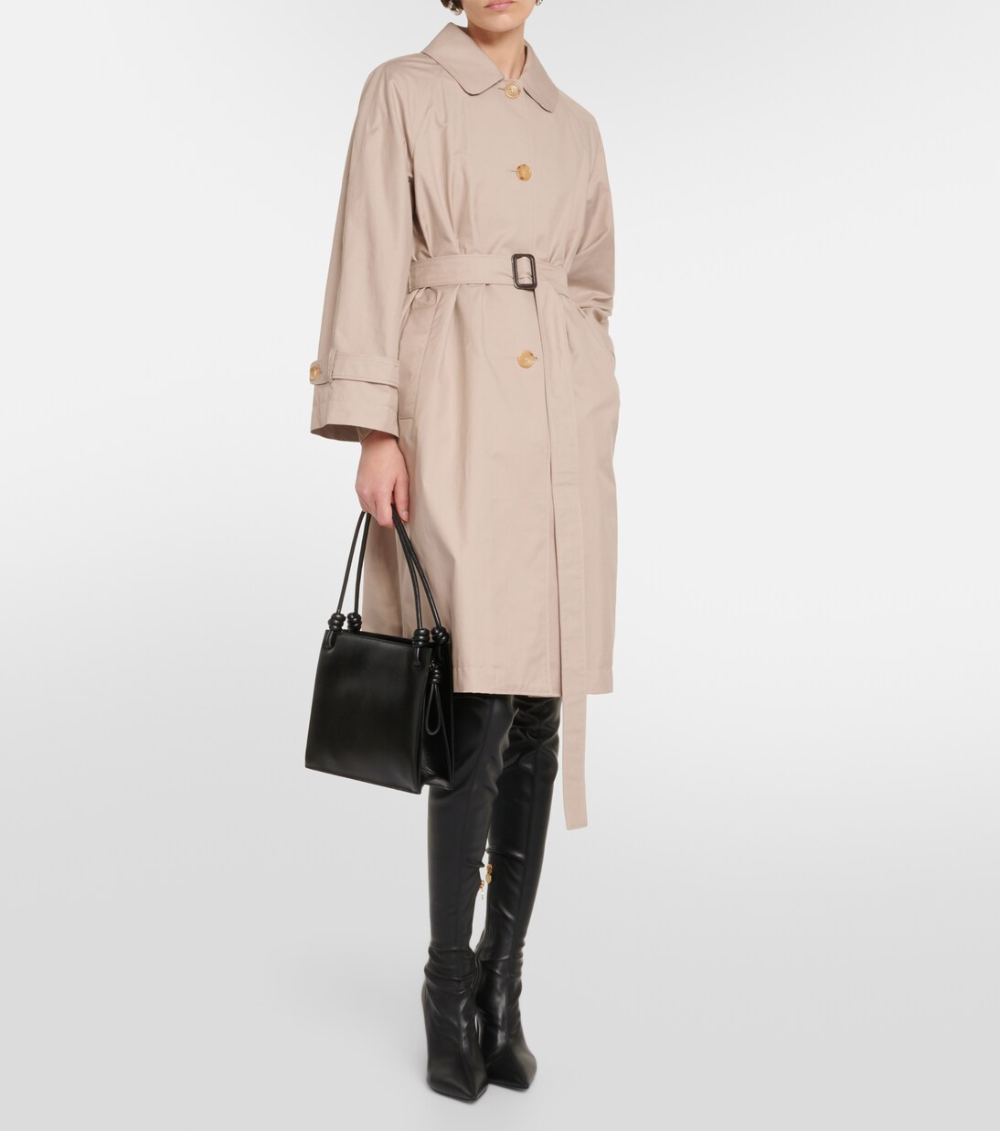 The Cube cotton-blend twill trench coat in brown - Max Mara The Cube cotton-blend twill trench coat in brown - Max Mara
