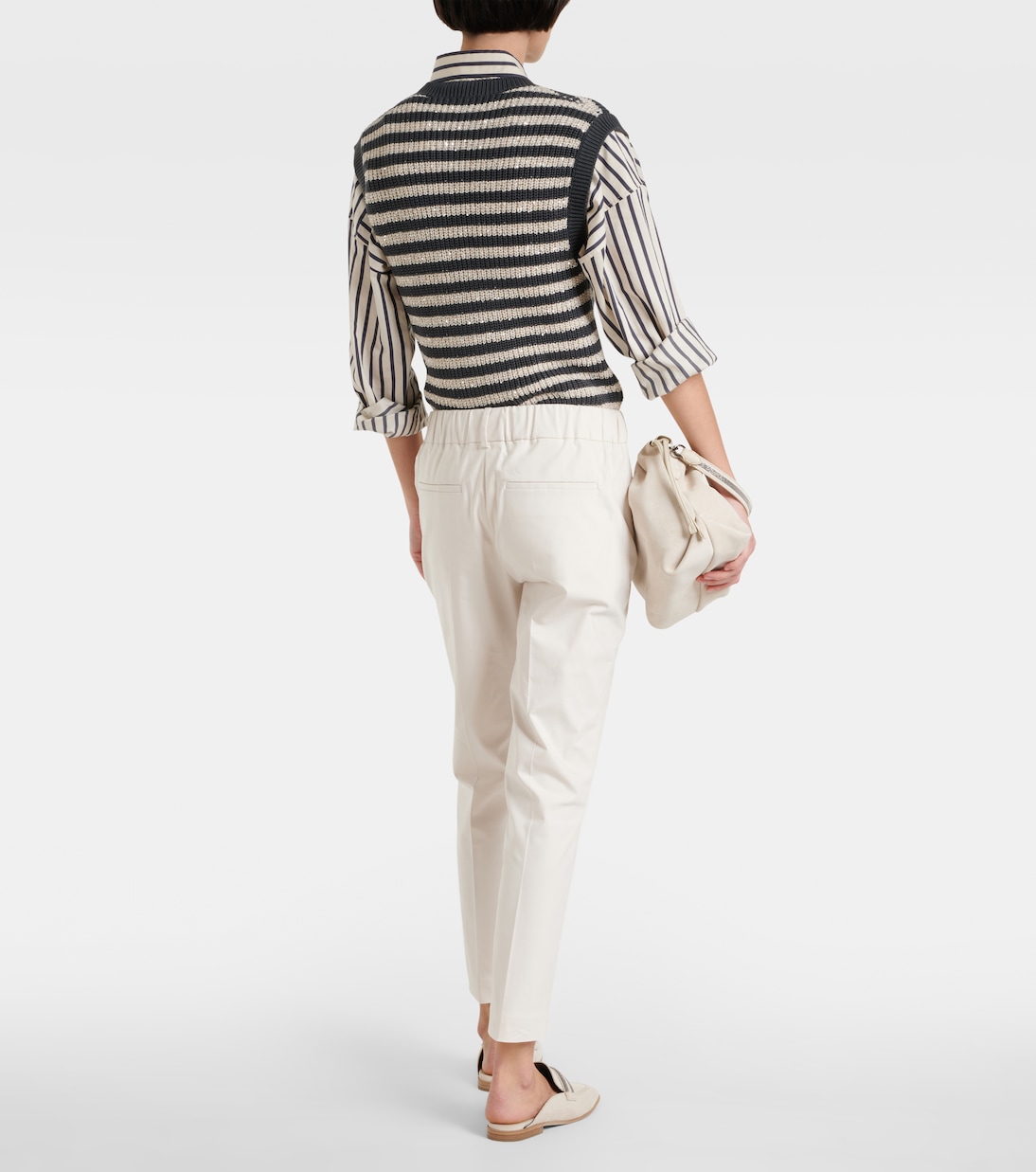 Pull Up low-rise slim pants | Brunello Cucinelli