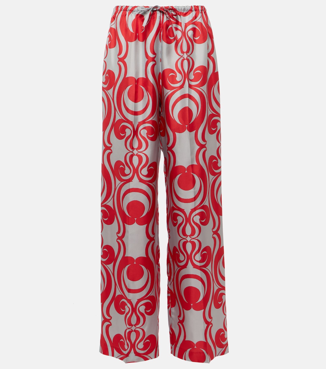 Printed silk wide-leg pants in multicoloured - Dries Van