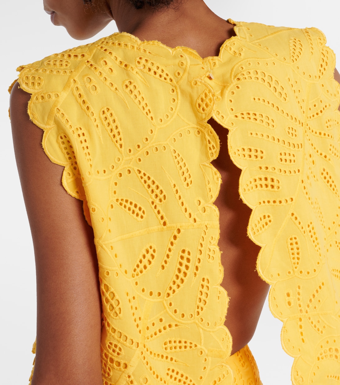 Top raccourci Monstera brodé en coton | Farm Rio