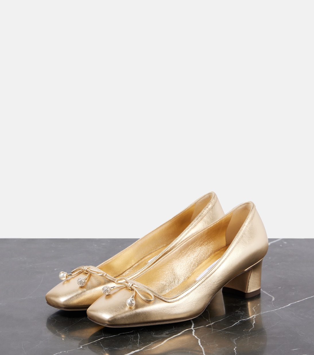Elme 45 metallic leather pumps | Jimmy Choo