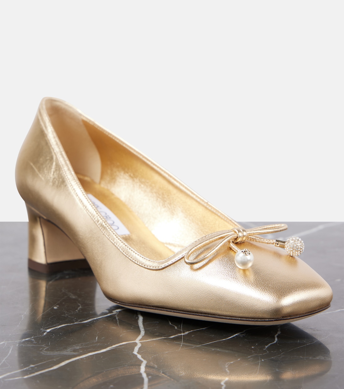 Elme 45 metallic leather pumps | Jimmy Choo