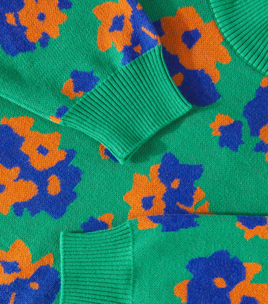 Jersey Flowers de algodón y lana | Tinycottons