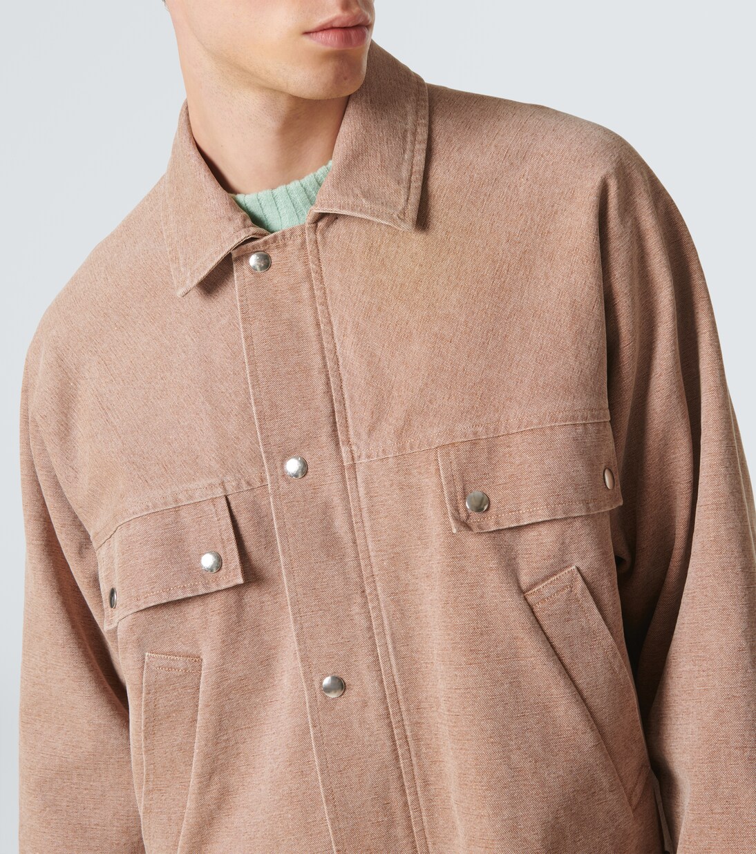 AURALEE WASHED HEAVY CANVAS LINER COAT BROWN | TODAY CLOTHING