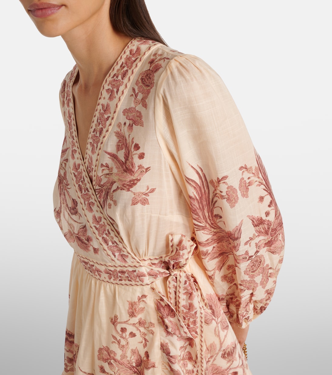 Vestido envolvente de algodón | Zimmermann