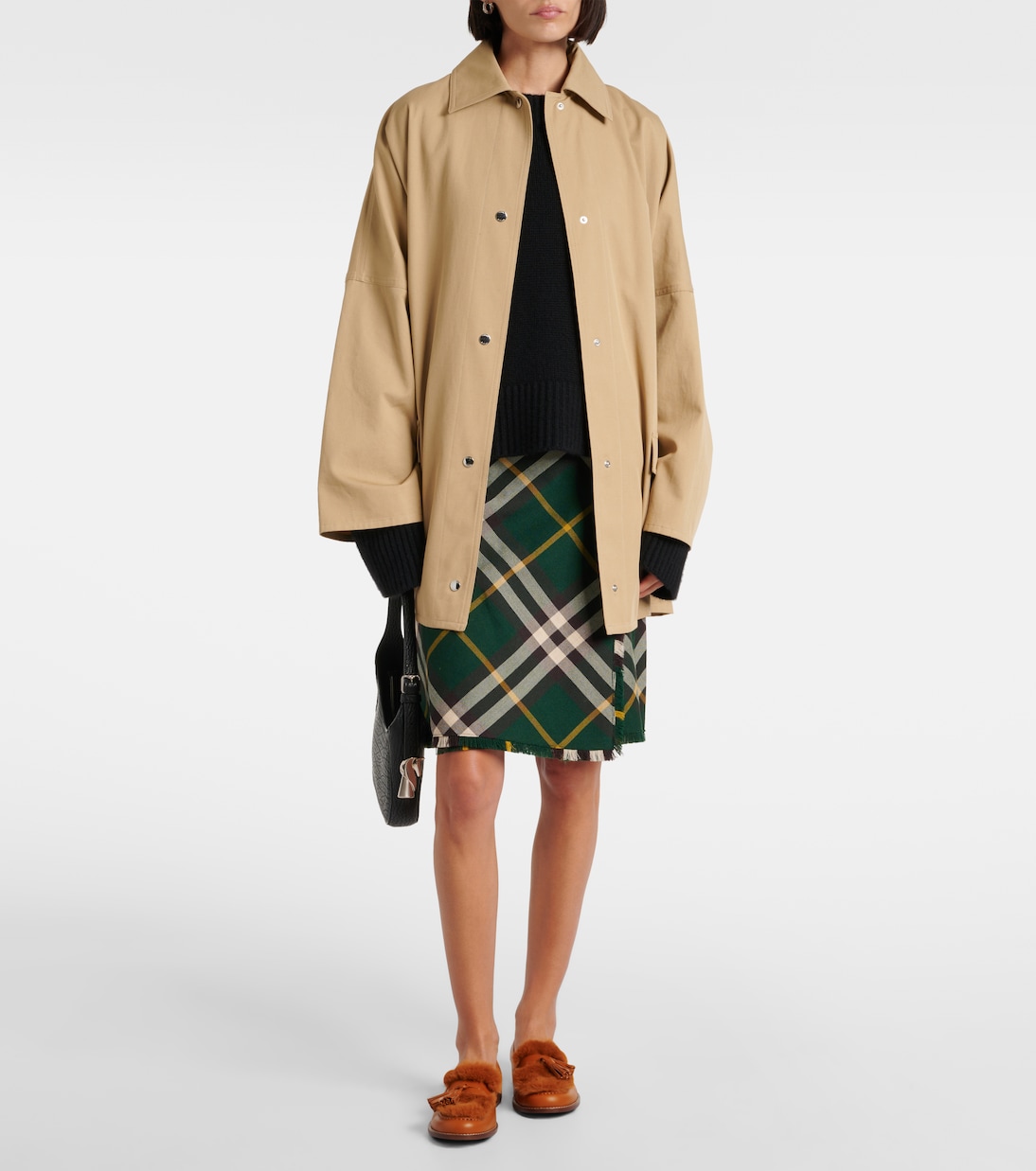Rita faux fur-trimmed leather loafers | Clergerie