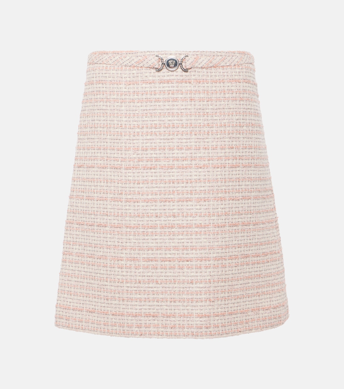 Mini-jupe en tweed de coton mélangé | Versace