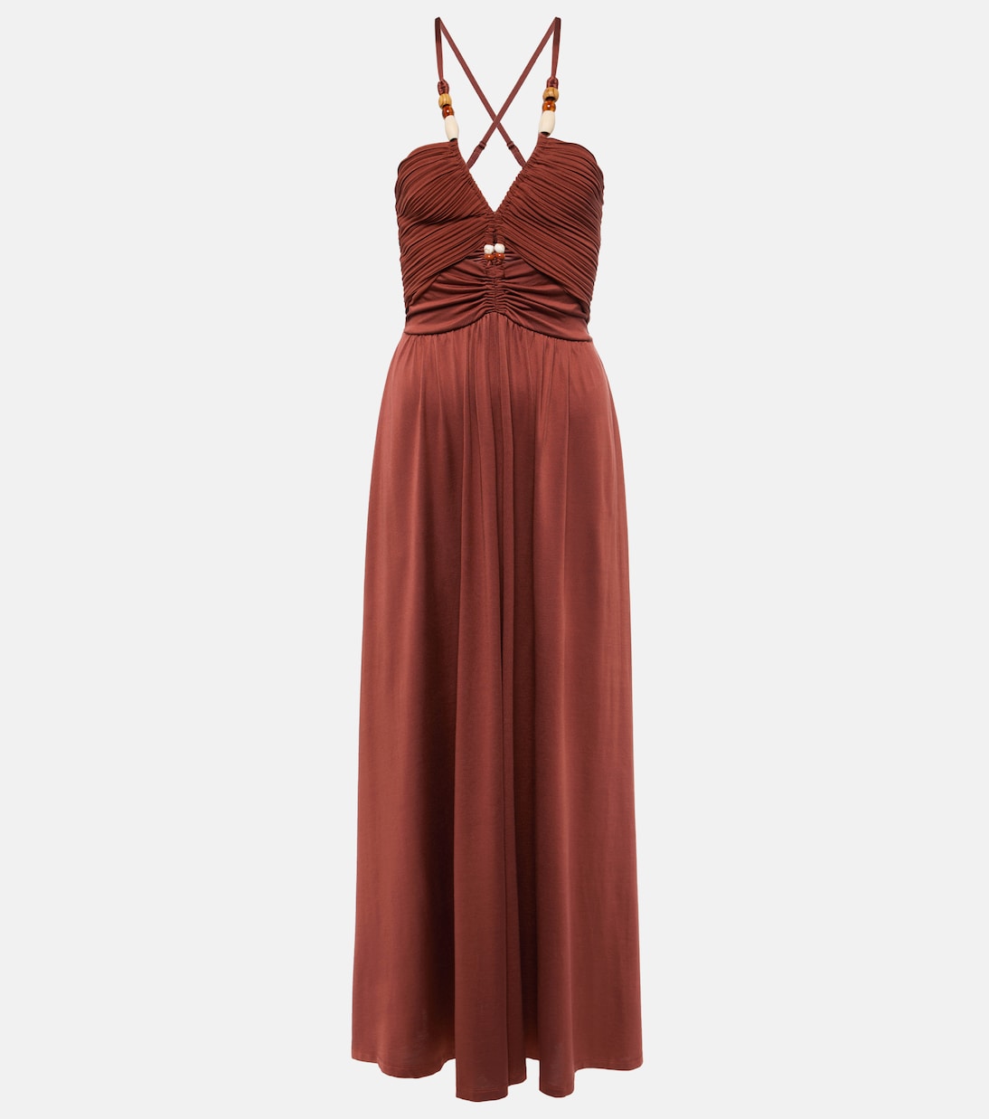 Vestido largo Caty con cuello halter | Diane von Furstenberg
