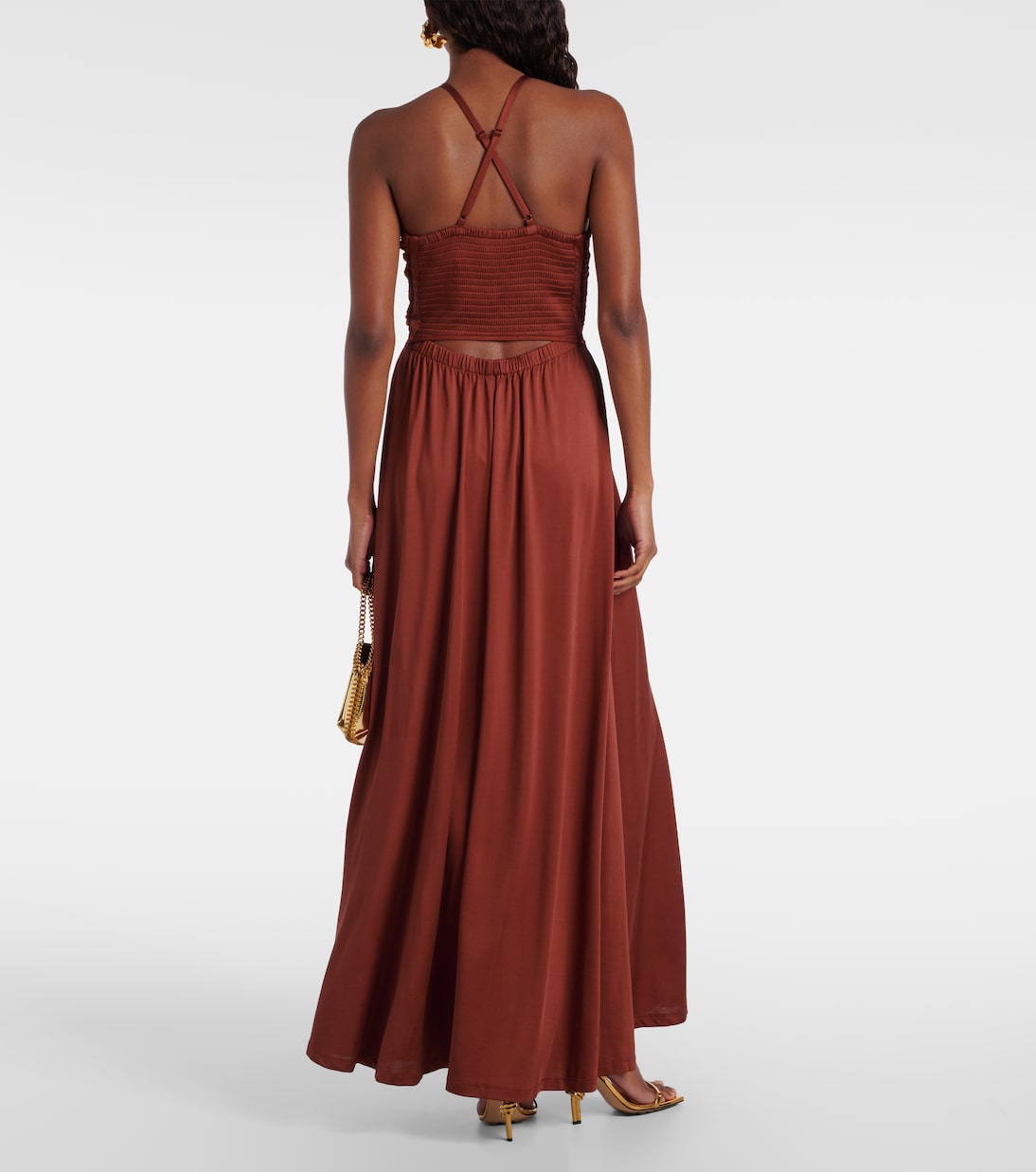 Vestido largo Caty con cuello halter | Diane von Furstenberg